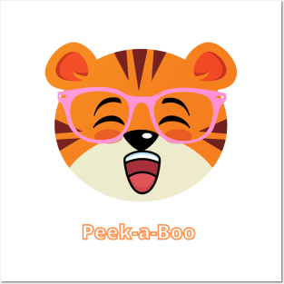 Peek-a-Boo Tiger Posters and Art